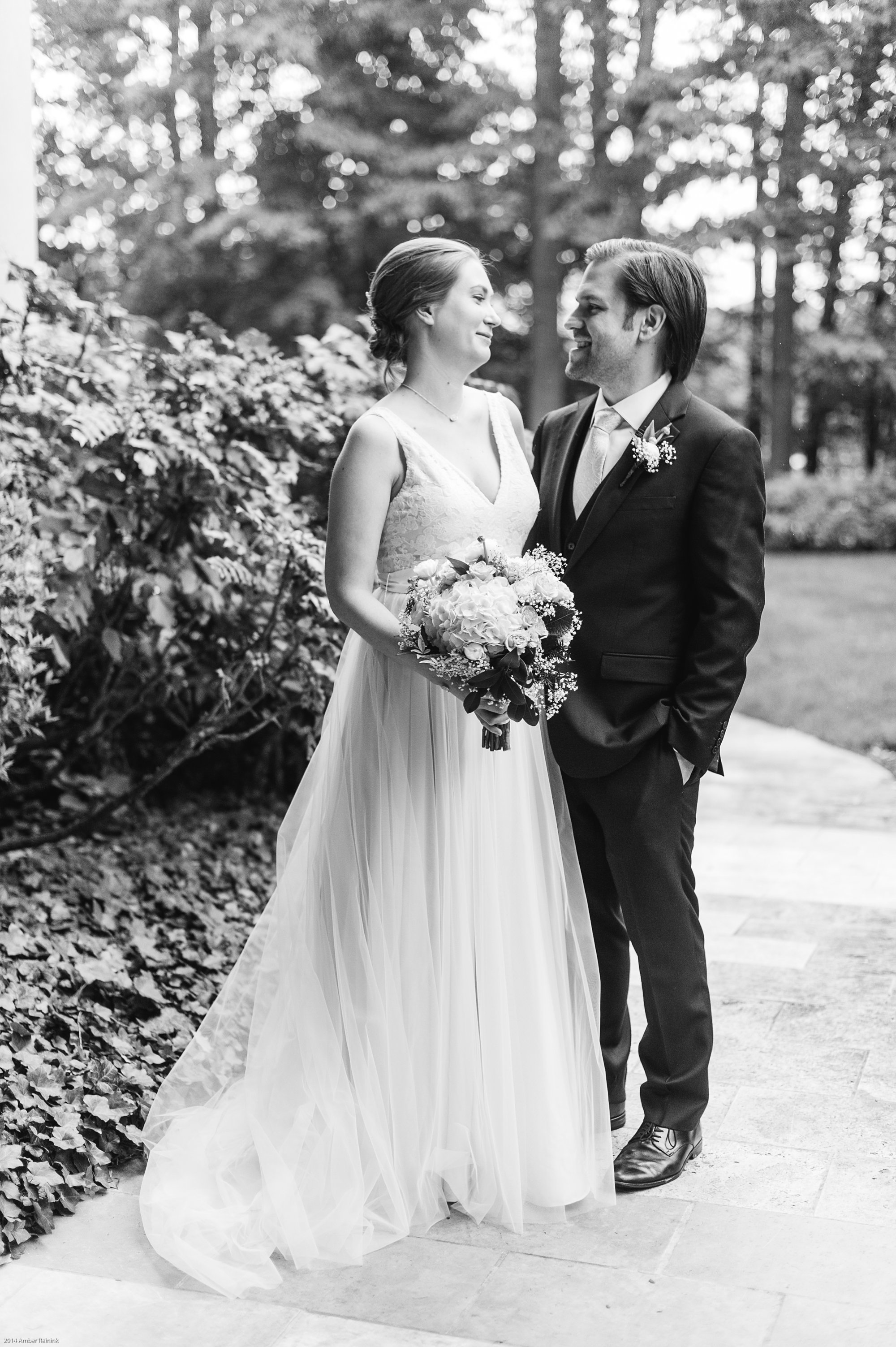 bride and groom portraits at 2941 restaurant wedding Vienna Virginia