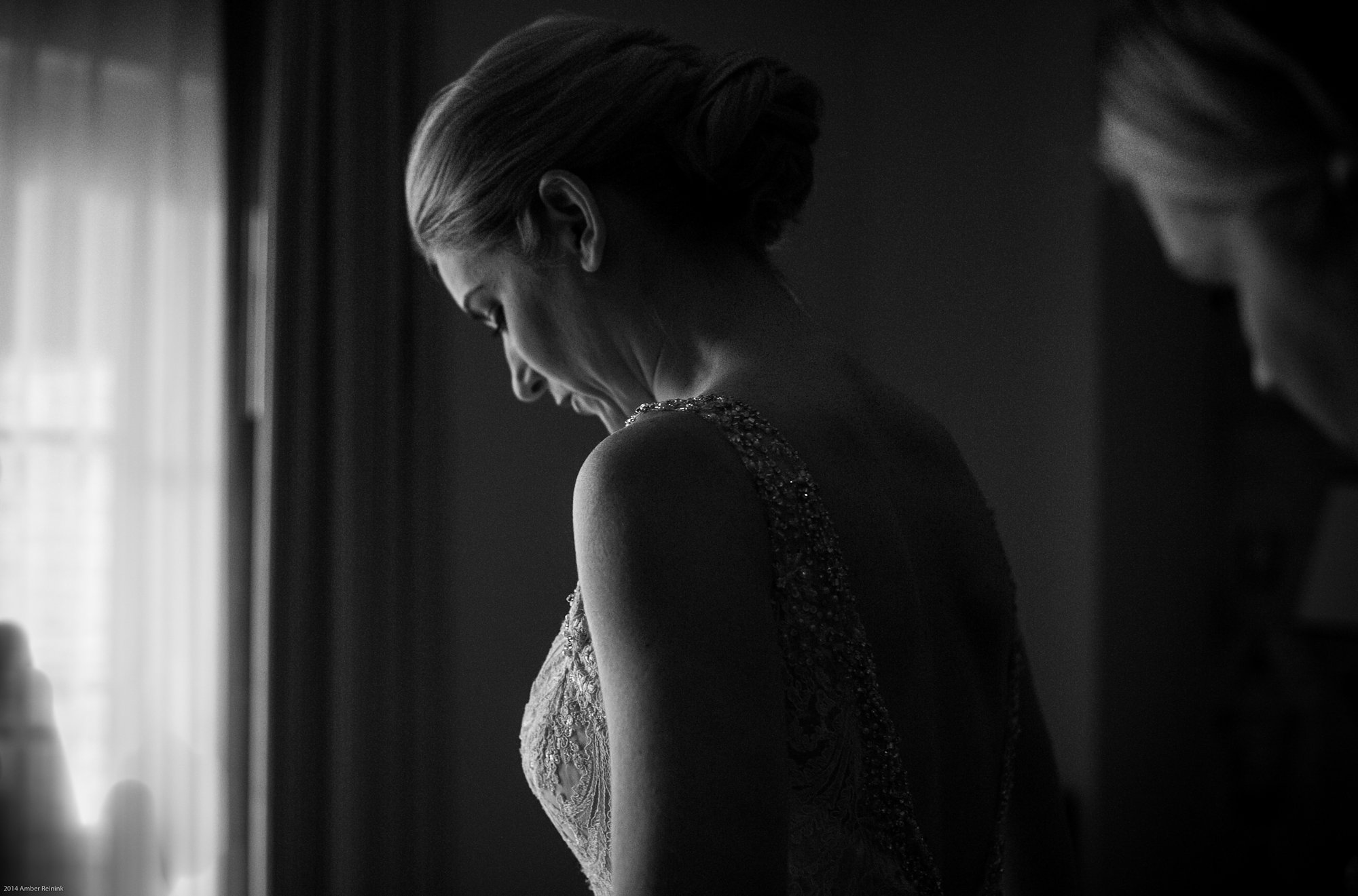 low key black and white bridal portrait the alexandrian hotel wedding pictures Alexandria Virginia