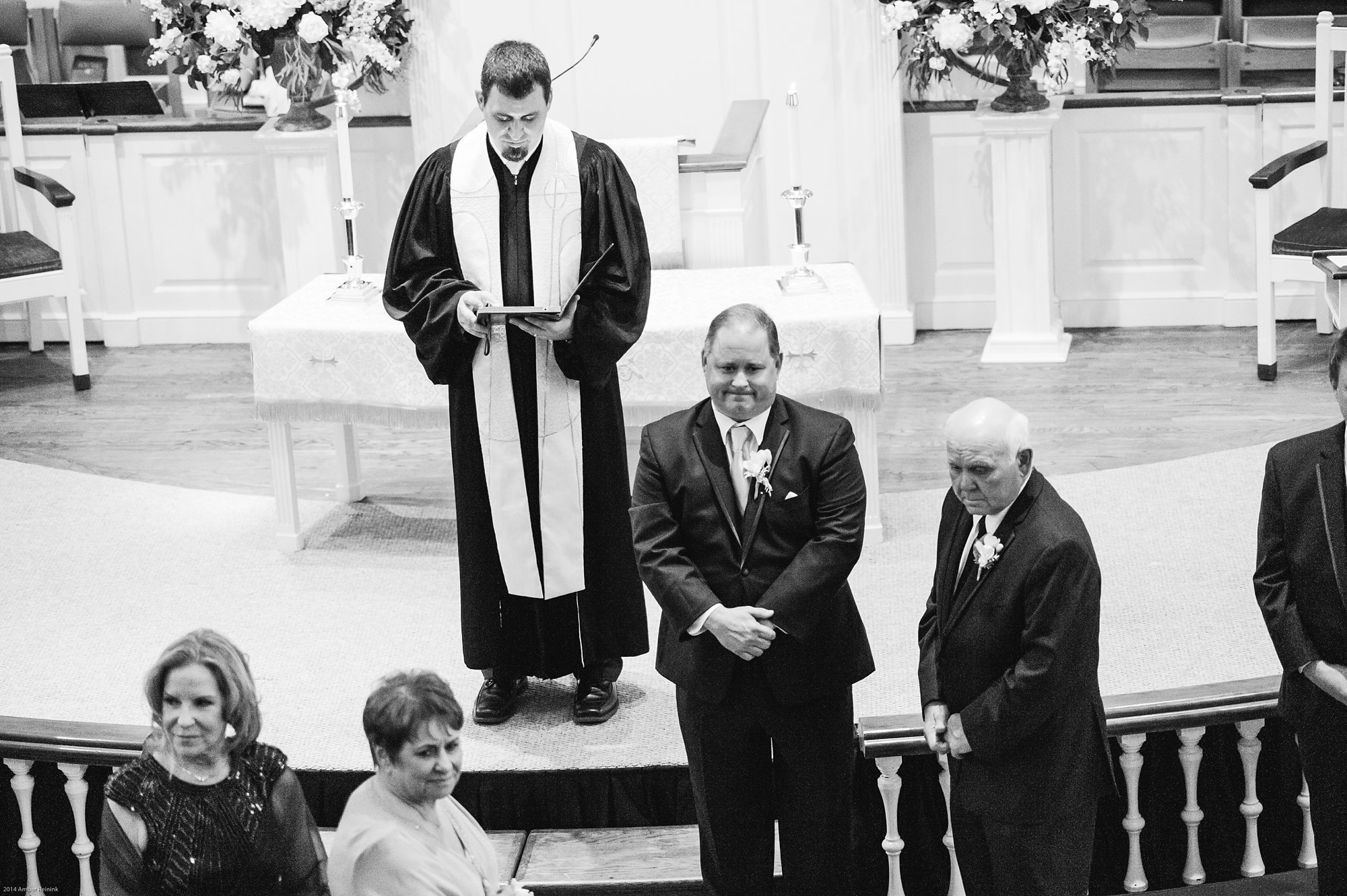 Wedding ceremony pictures at Washington Street United Methodist Church