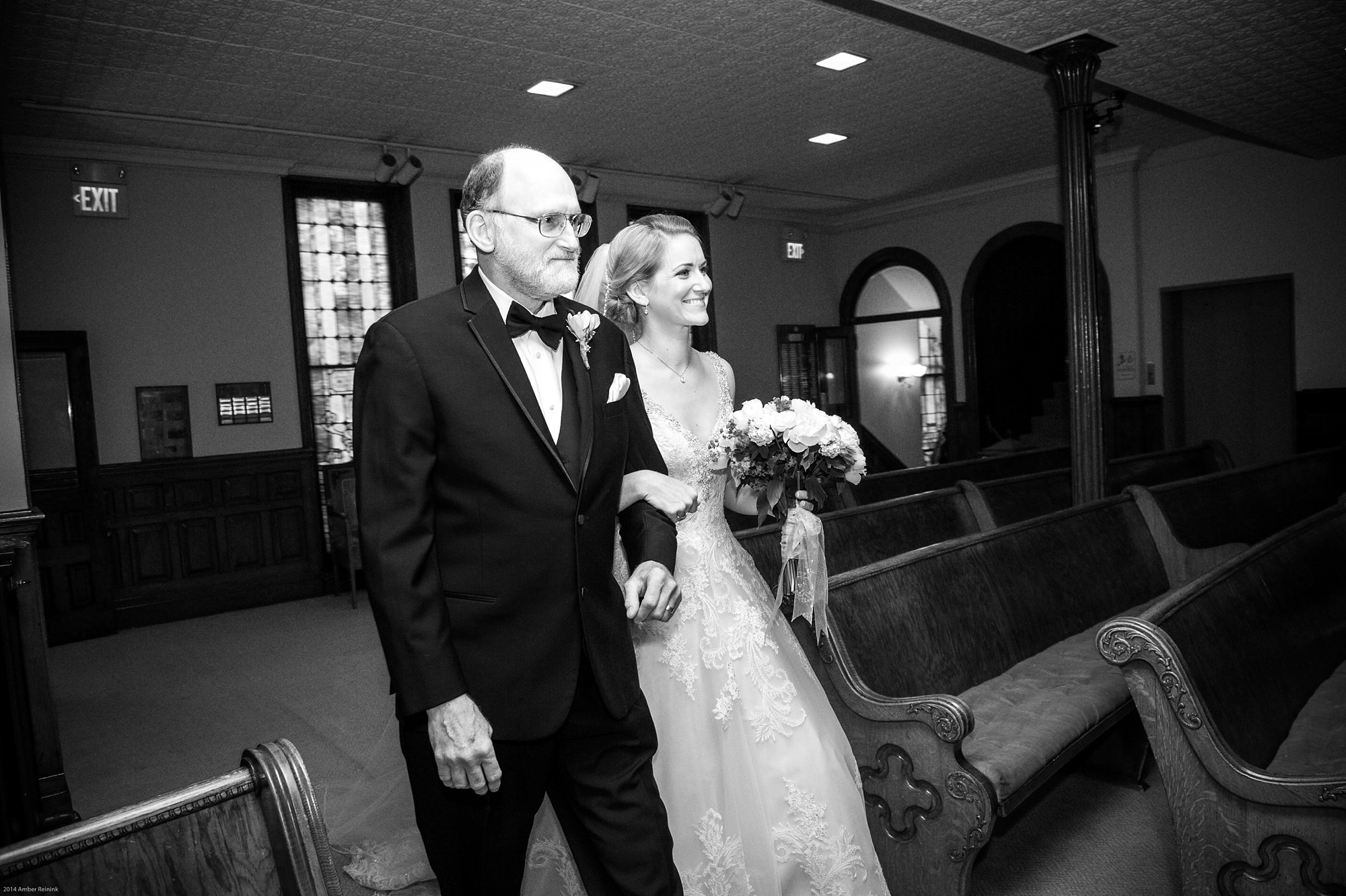 Wedding ceremony pictures at Washington Street United Methodist Church