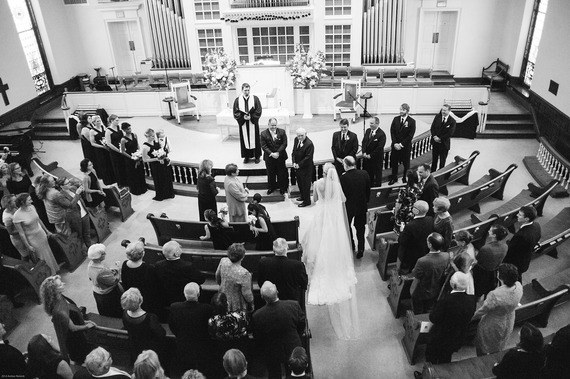 Wedding ceremony pictures at Washington Street United Methodist Church