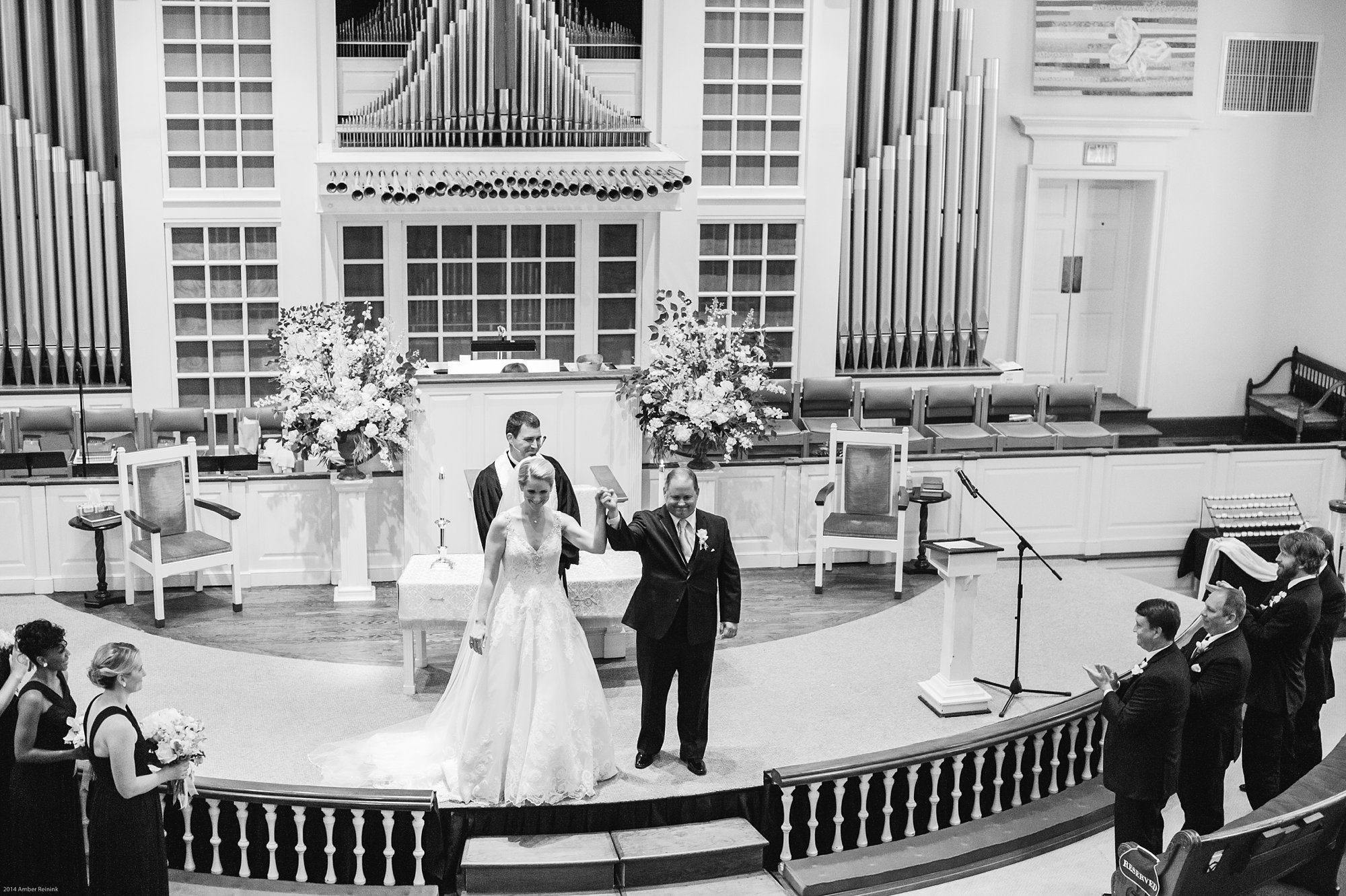 Wedding ceremony pictures at Washington Street United Methodist Church