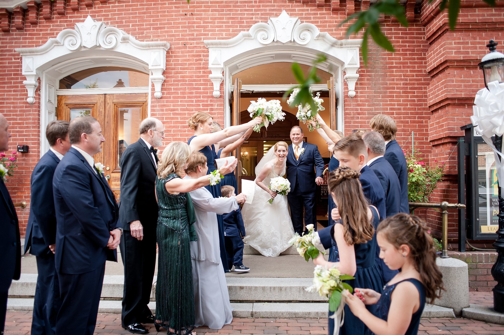 Wedding ceremony pictures at Washington Street United Methodist Church