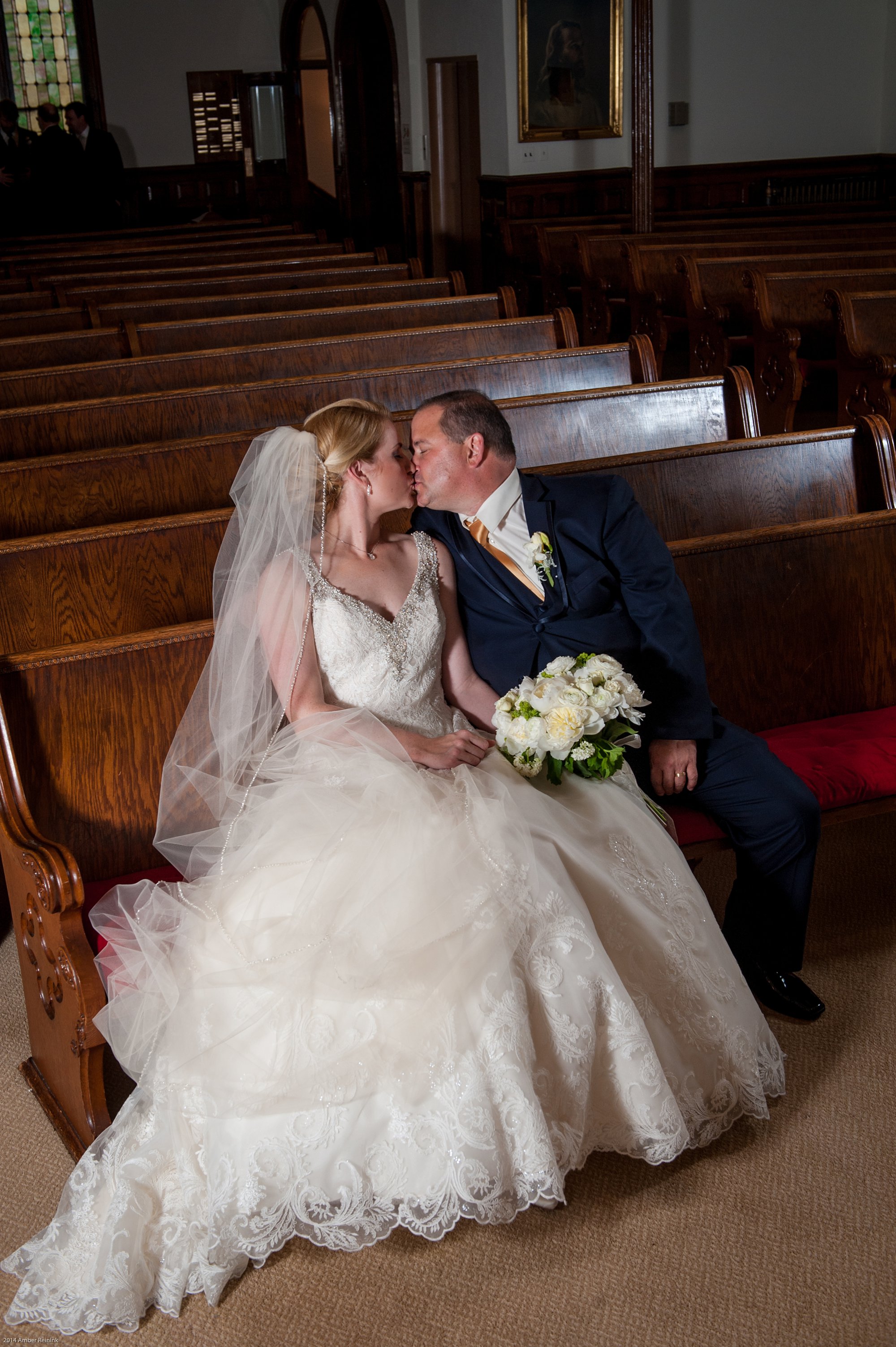 Wedding ceremony pictures at Washington Street United Methodist Church