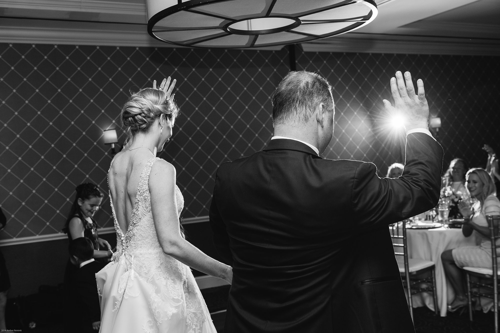 the alexandrian hotel wedding pictures bride and groom greeting guests