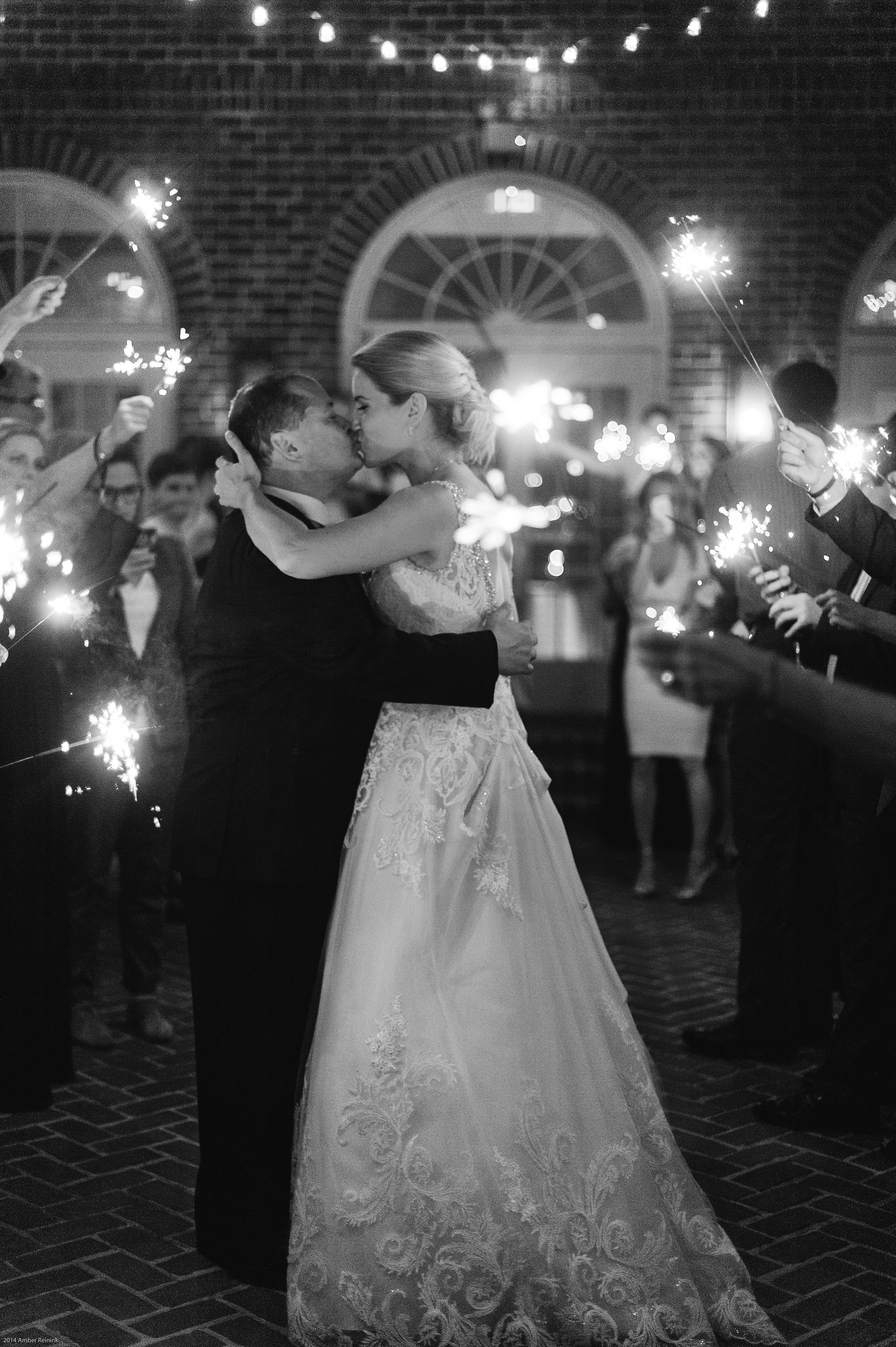 sparkler exit at the alexandrian hotel wedding pictures