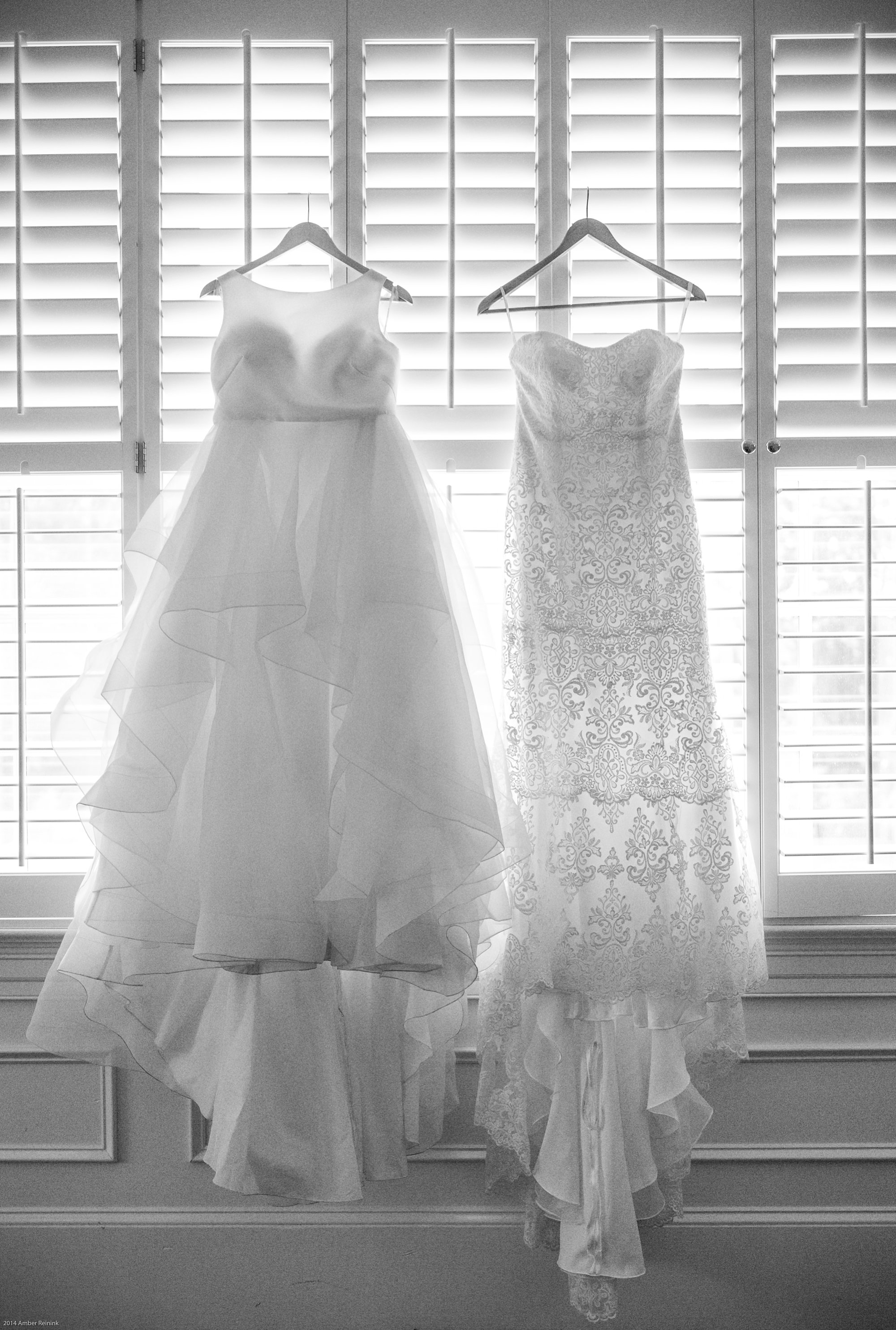 Same Sex Fauquier Springs Country Club Wedding Amber Kay Photography two wedding gowns
