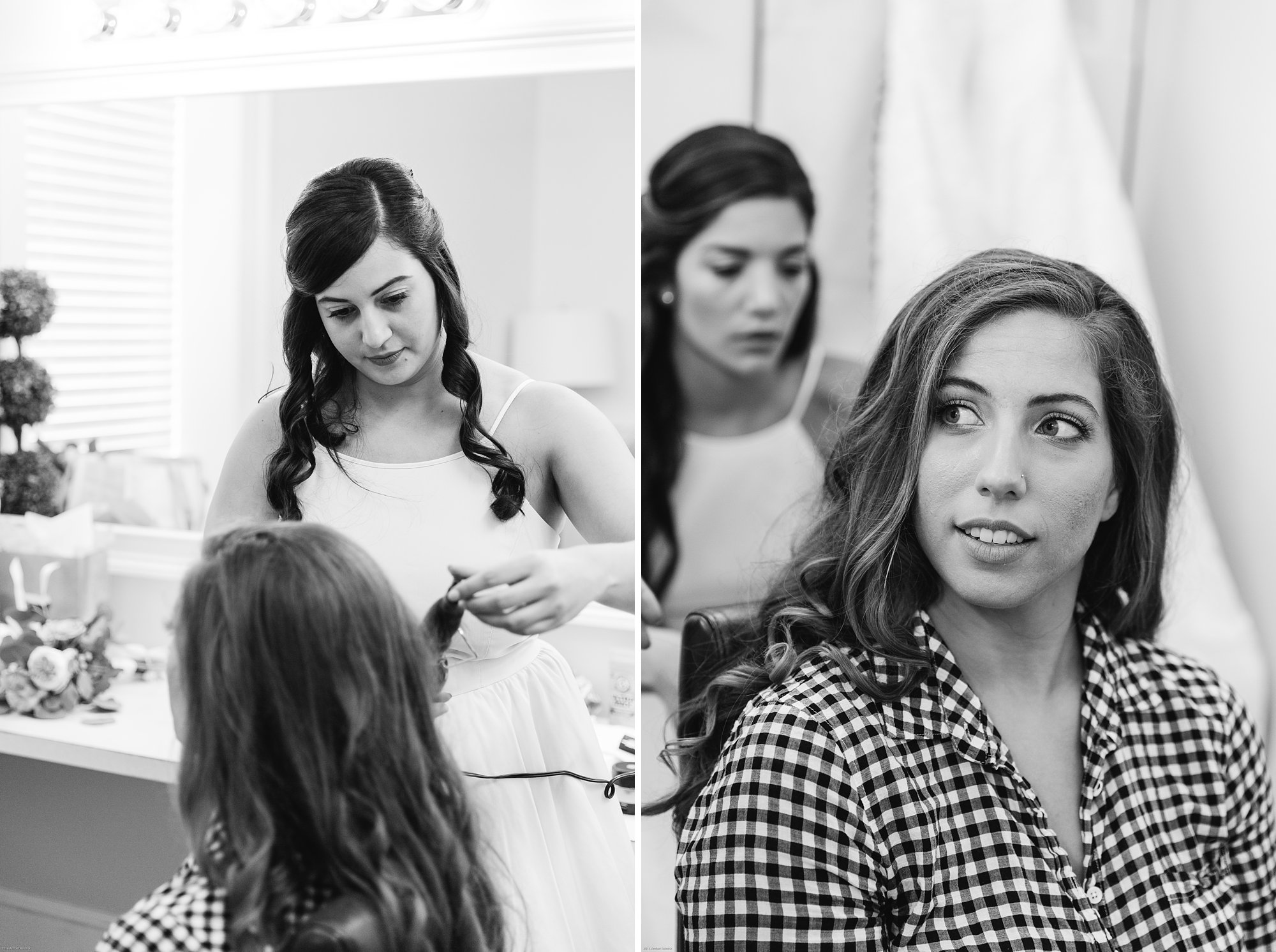 Bride getting ready at fauquier springs country club wedding amber kay photography