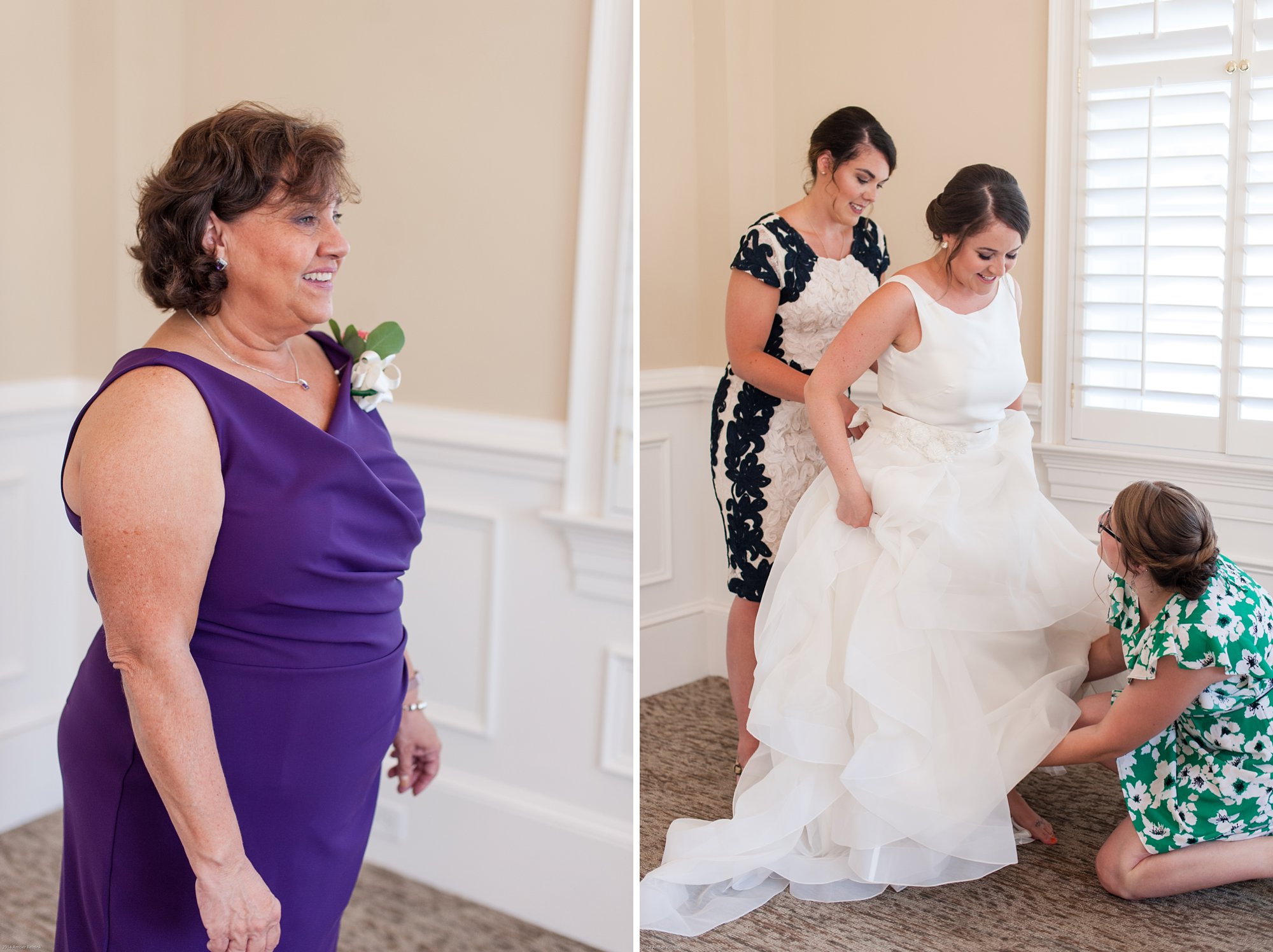 Bride getting ready at fauquier springs country club wedding amber kay photography