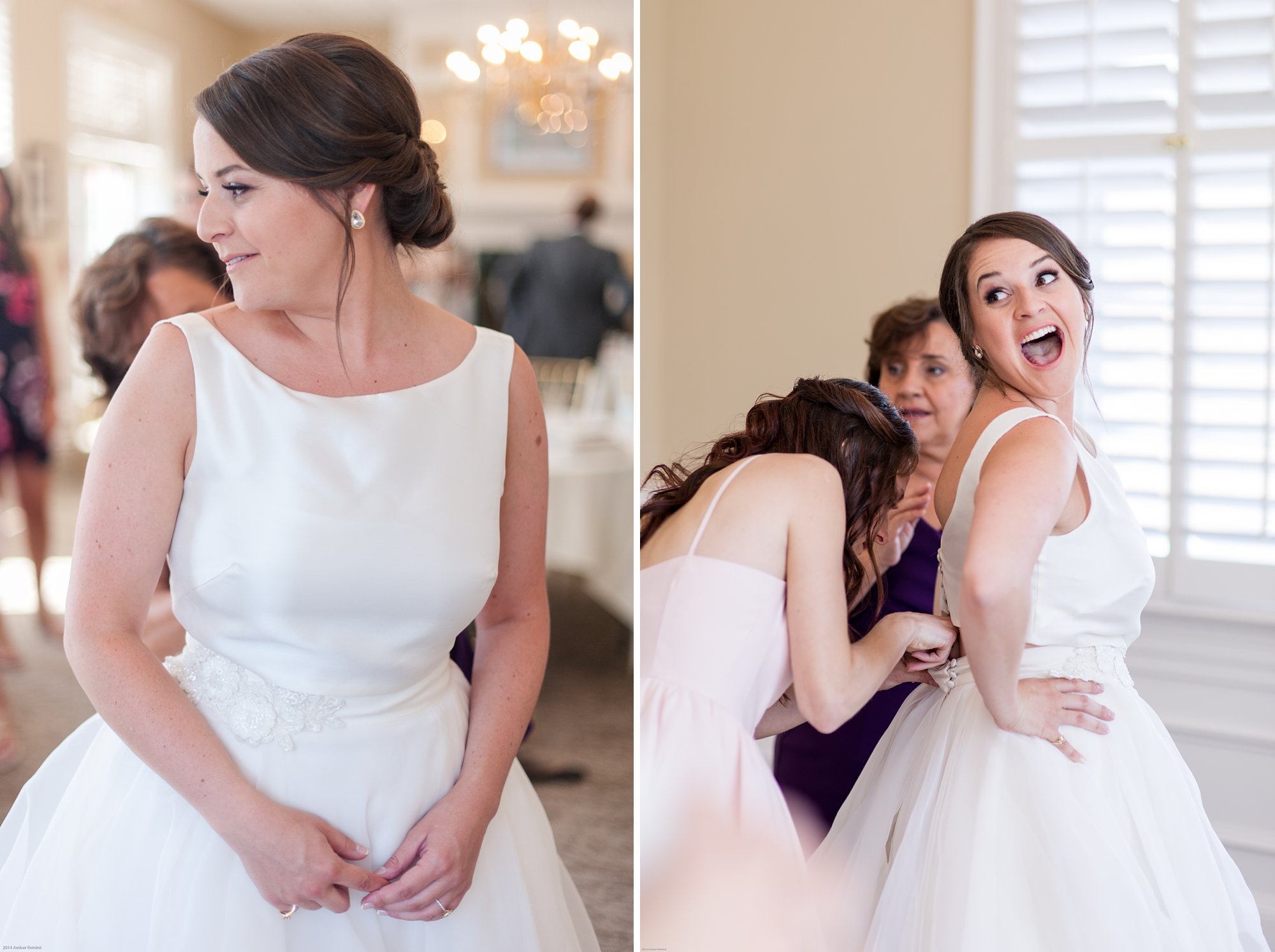 Bride getting ready at fauquier springs country club wedding amber kay photography