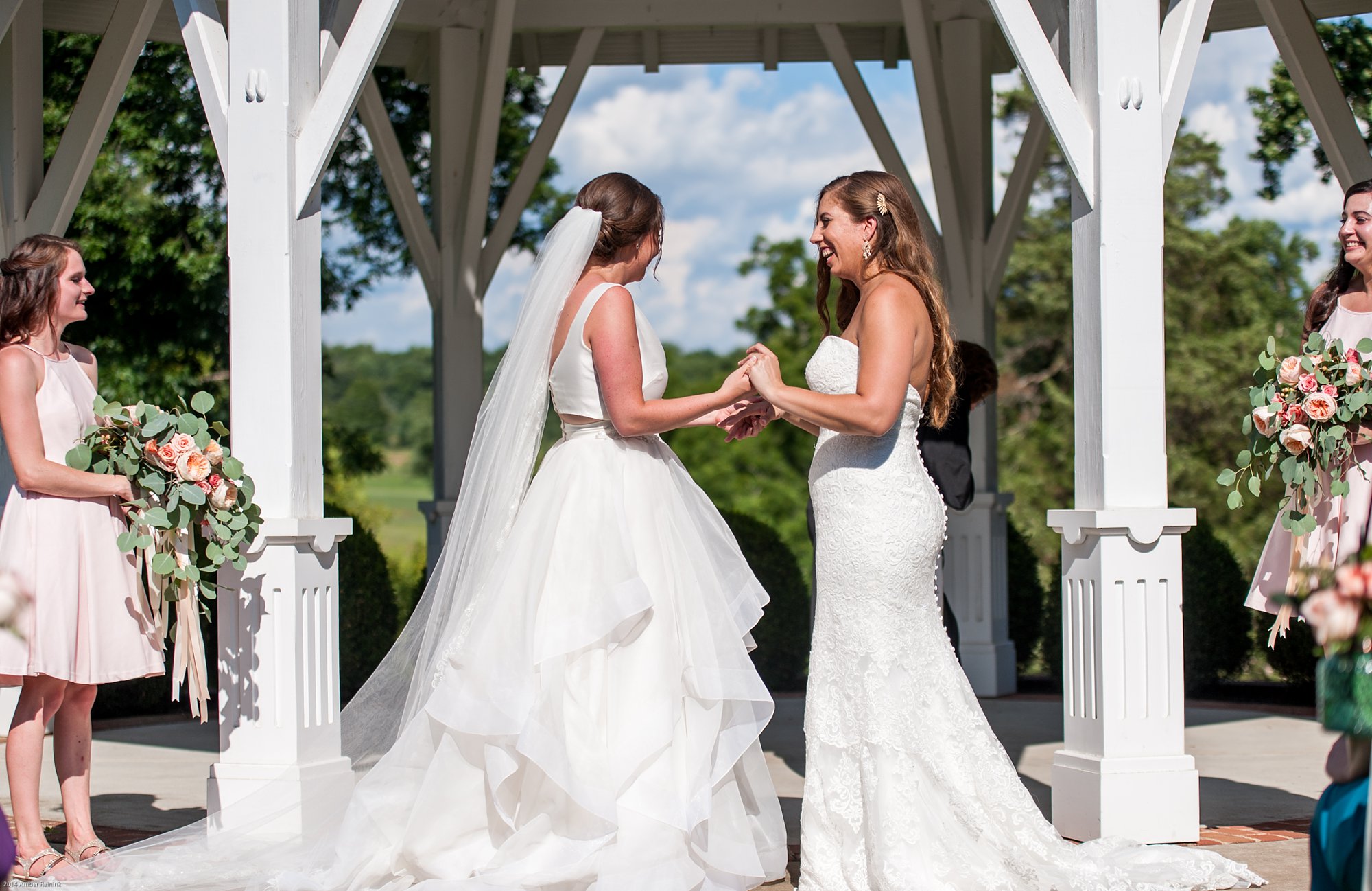 two brides fauquier springs country club wedding amber kay photography