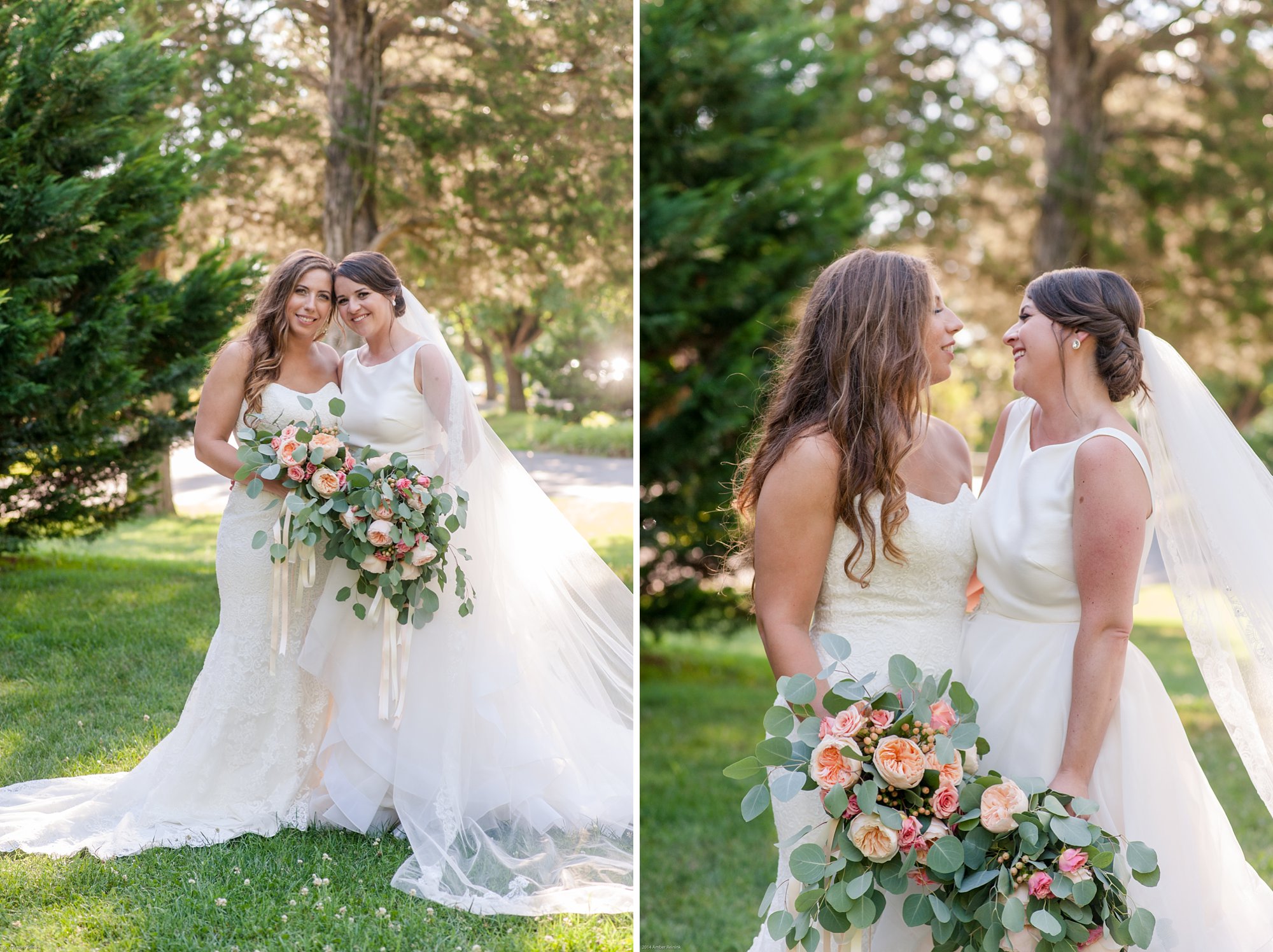 two brides fauquier springs country club wedding Warrenton Virginia amber kay photography