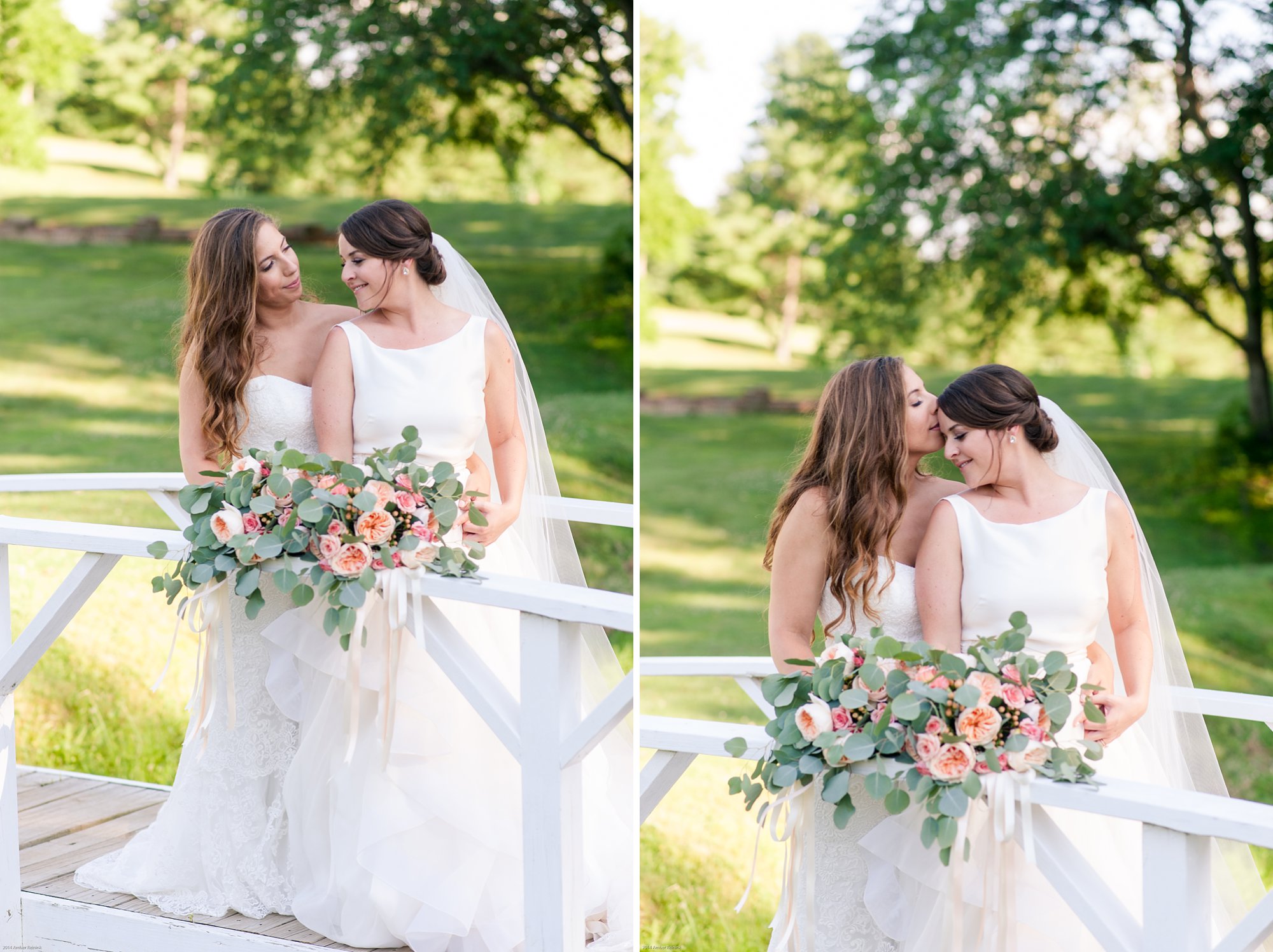 two brides fauquier springs country club wedding Warrenton Virginia amber kay photography