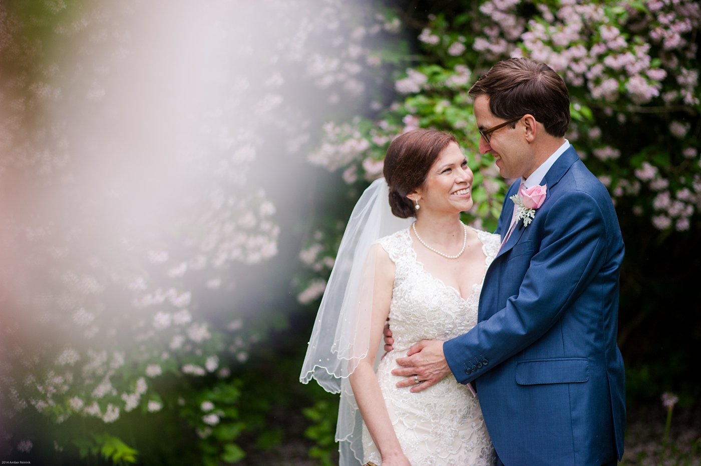 wedding pictures with florals in foreground and background at Thorpewood Mountain Memories Thurmont, MD