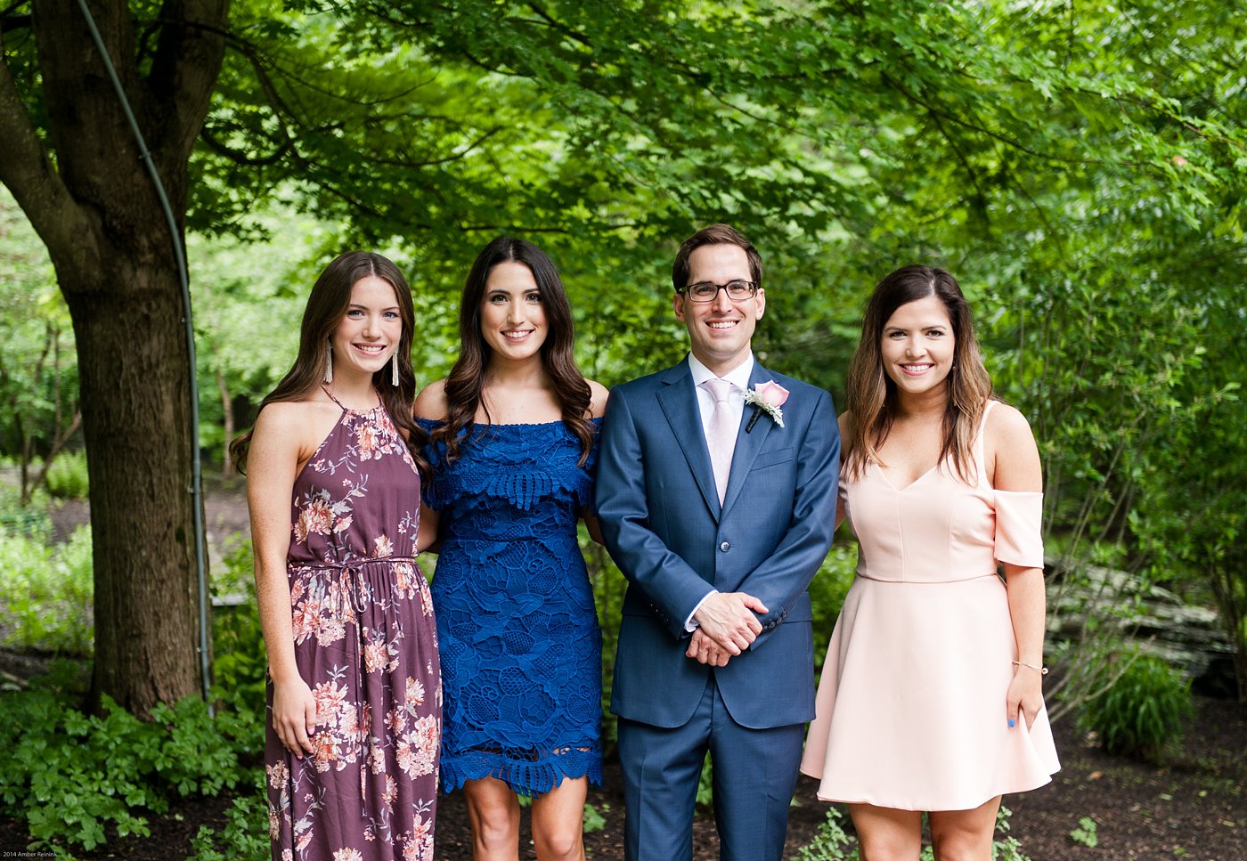 Groom with sisters at Thorpewood Mountain Memories wedding Thurmont, MD