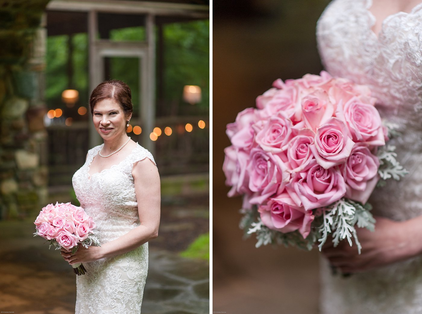 Bride in wedding dress at Thorpewood Mountain Memories wedding Thurmont, MD