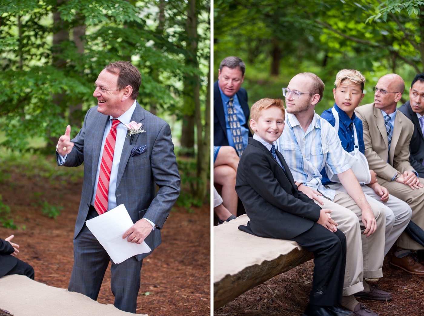 Wedding ceremony in the middle of the woods Thorpewood Mountain Memories Thurmont, MD