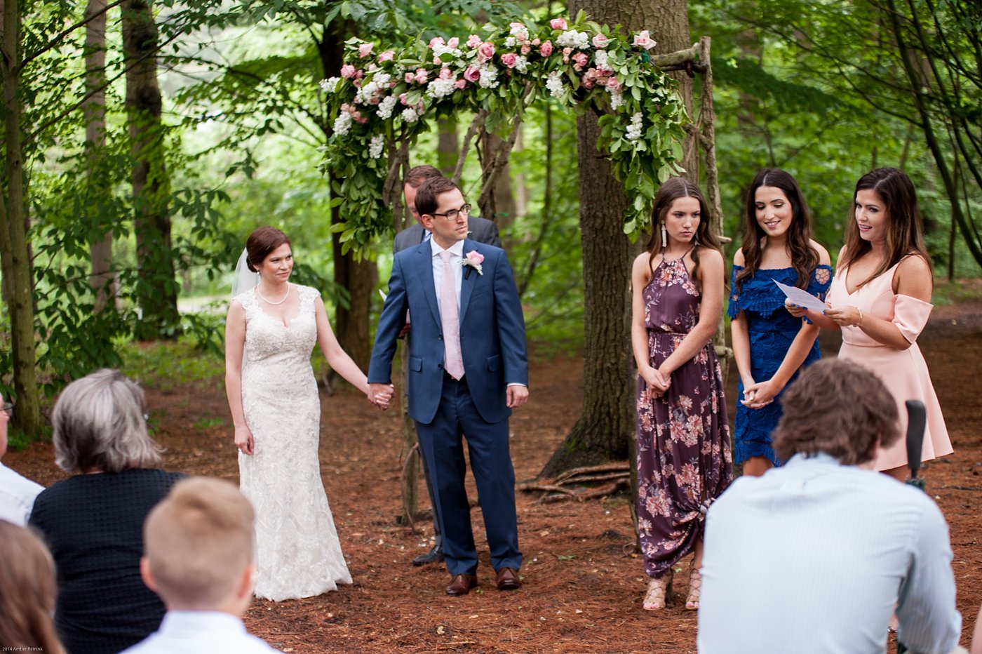 Wedding ceremony in the middle of the woods Thorpewood Mountain Memories Thurmont, MD