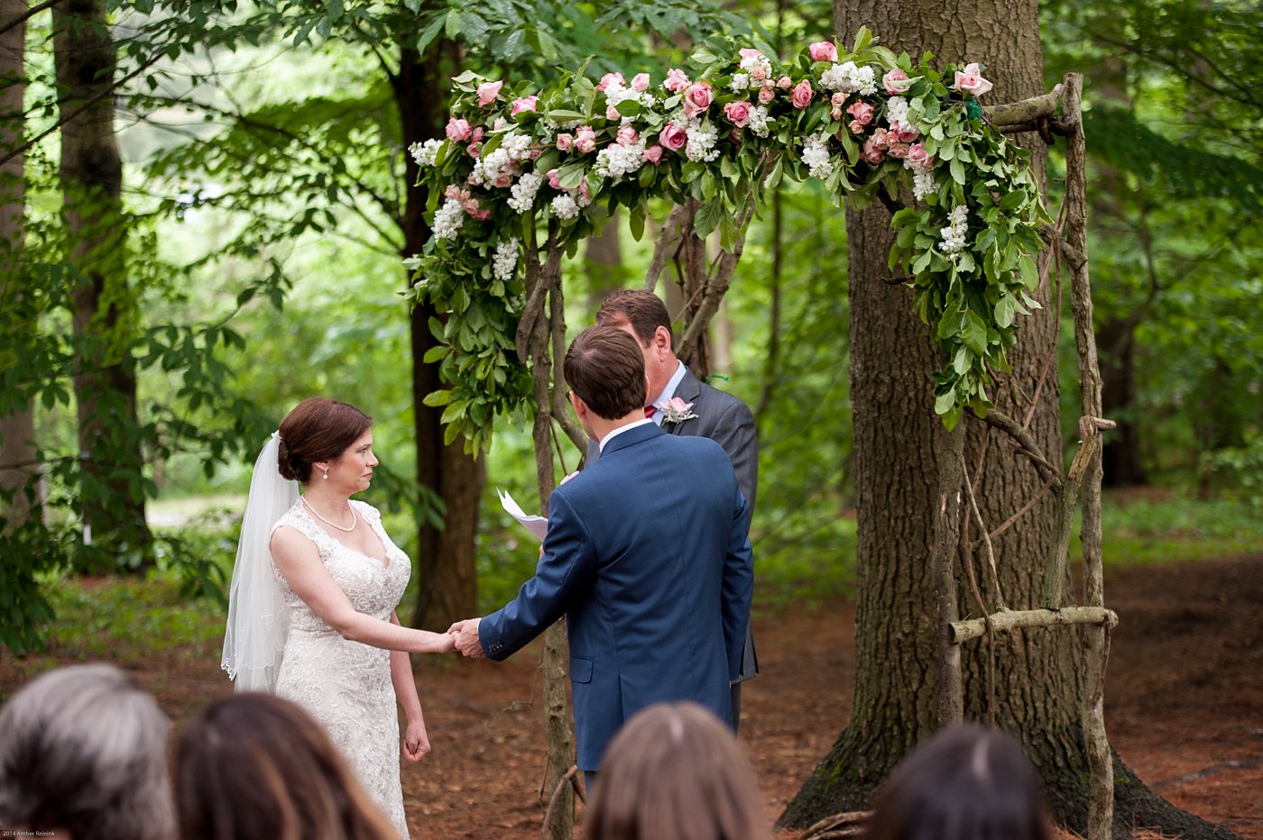 Wedding ceremony in the middle of the woods Thorpewood Mountain Memories Thurmont, MD