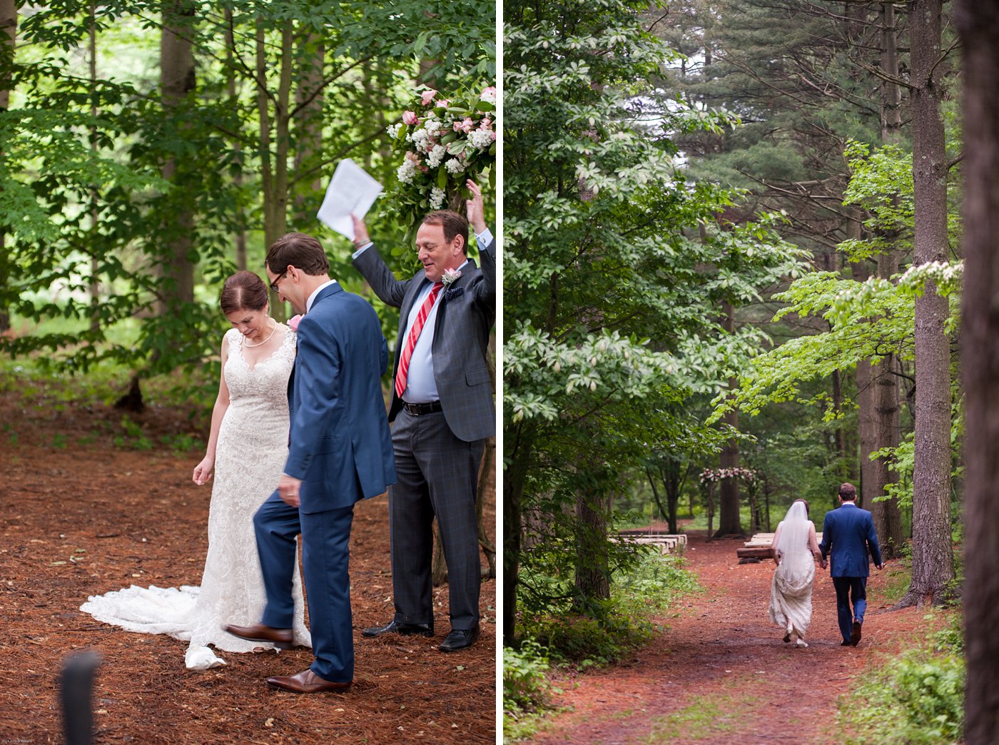 Wedding ceremony in the middle of the woods Thorpewood Mountain Memories Thurmont, MD