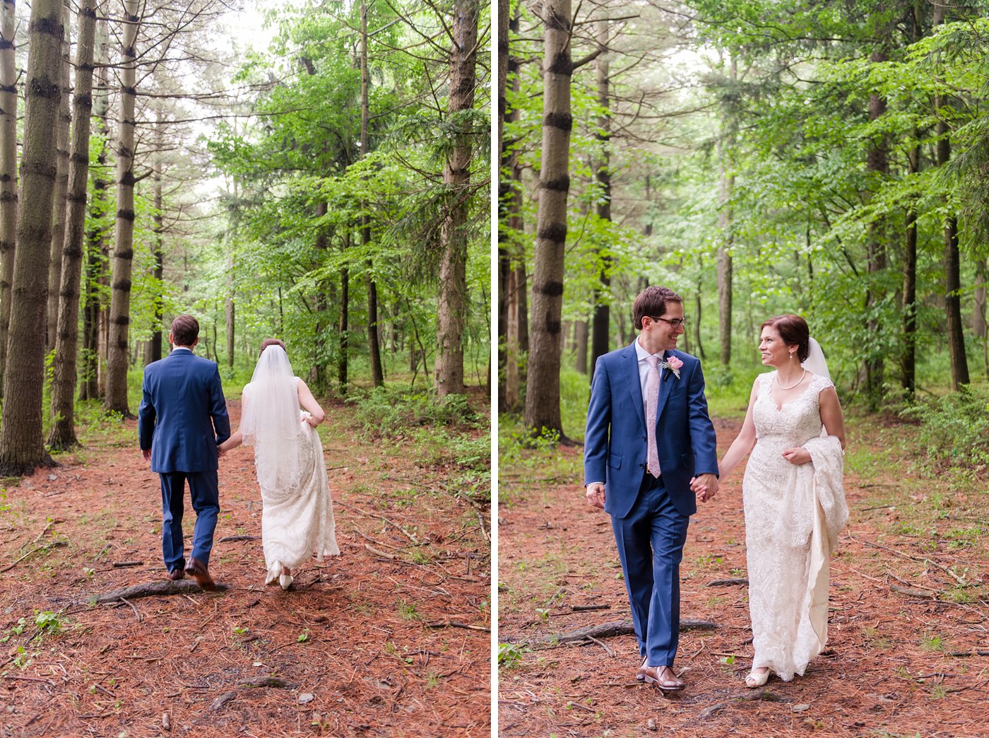 Bride and Groom just married in the middle of the woods Thorpewood Mountain Memories Thurmont, MD