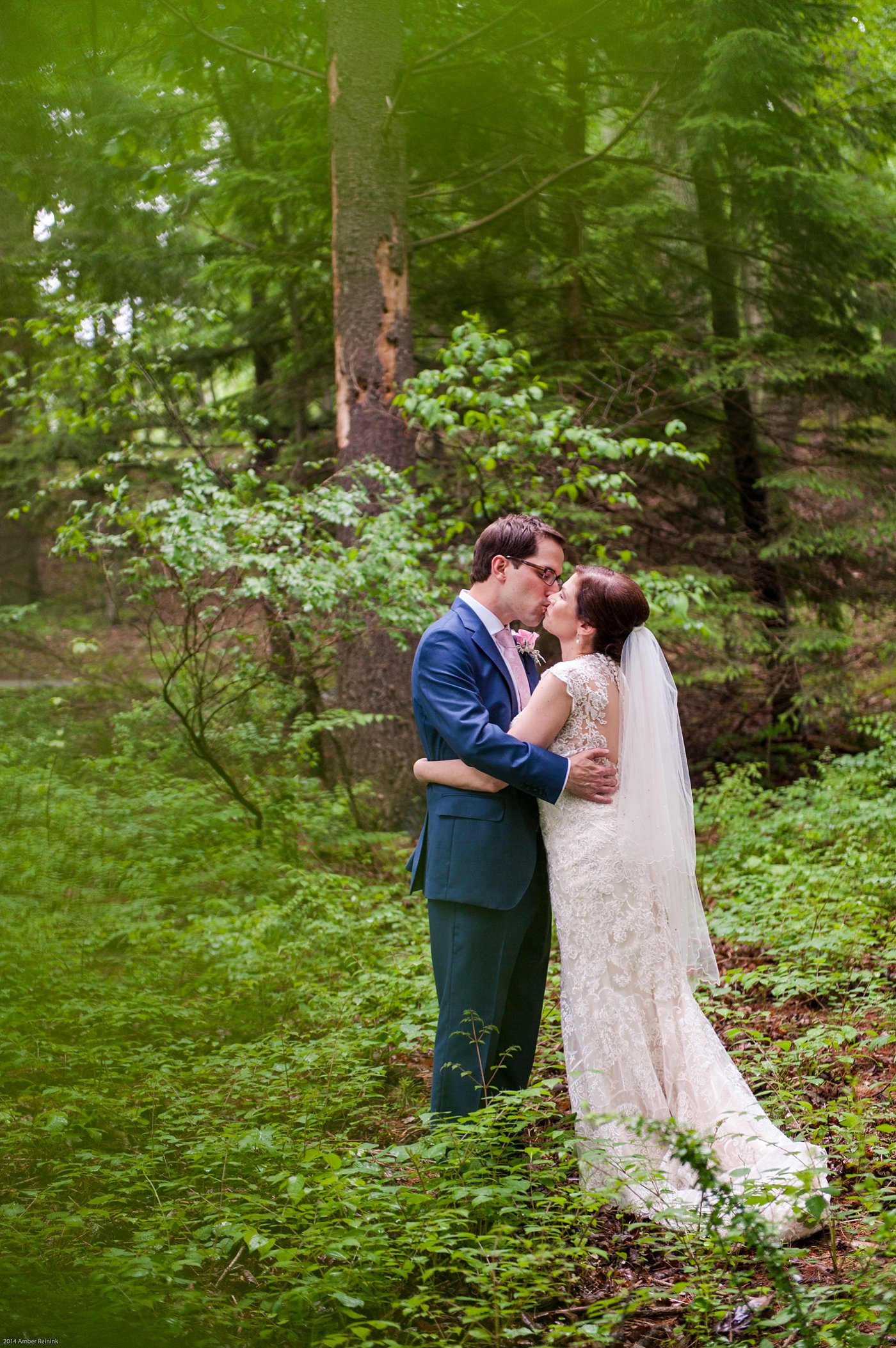 Bride and Groom just married in the middle of the woods Thorpewood Mountain Memories Thurmont, MD