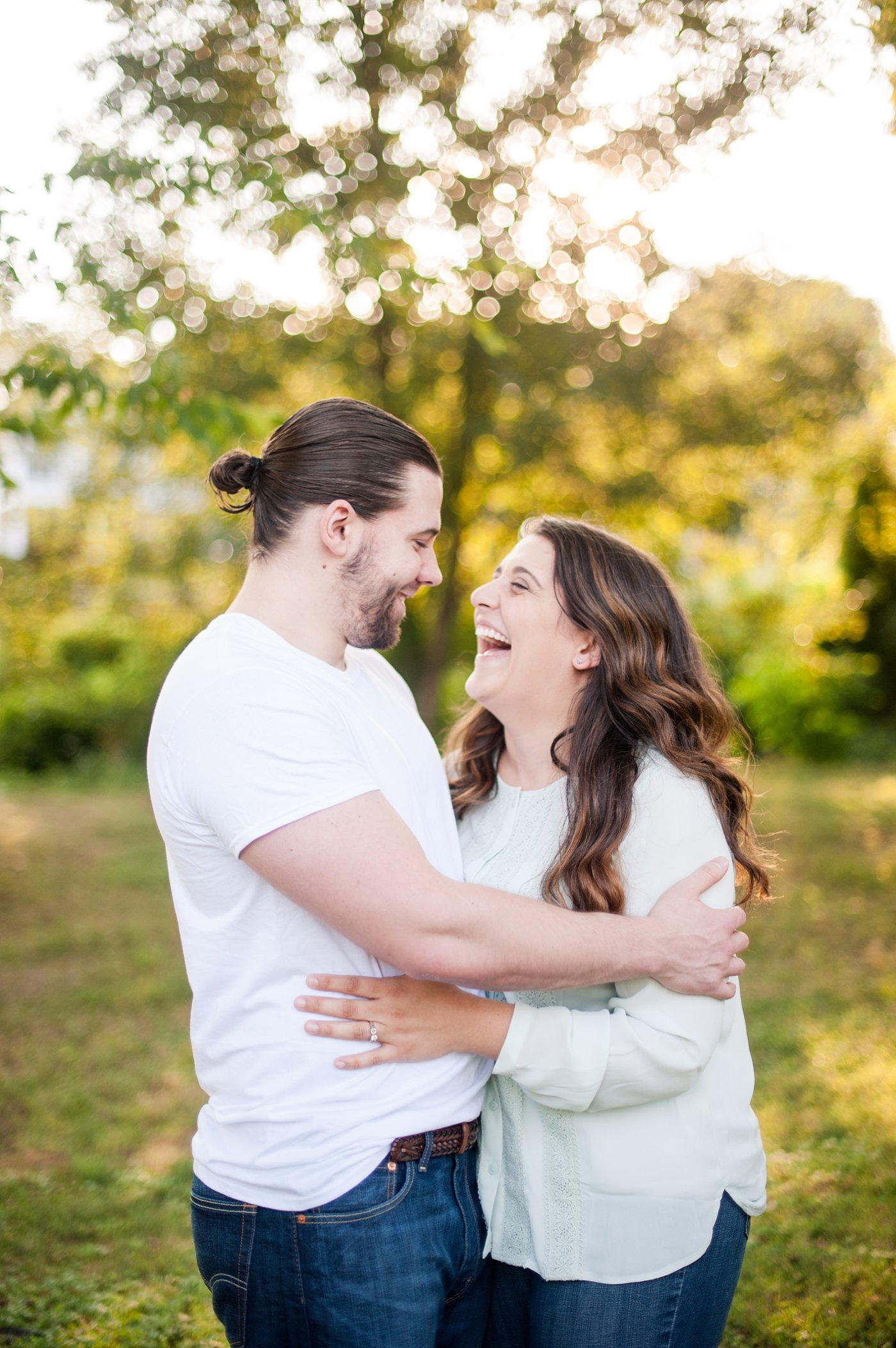 Engagement session at sunset Richmond Virginia